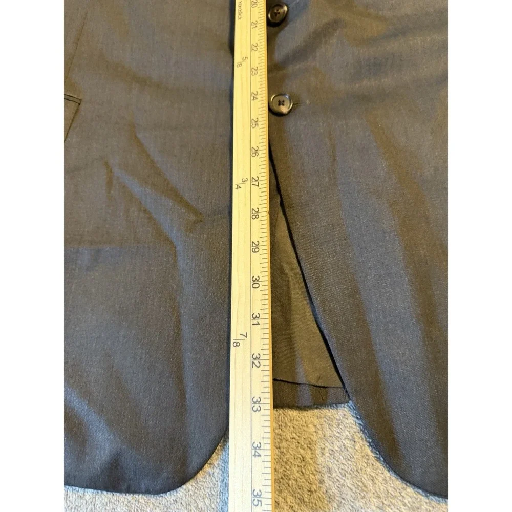 Hickey Freeman Men's Suit Traveler 100% Worsted wool Gray 50L Made In USA
